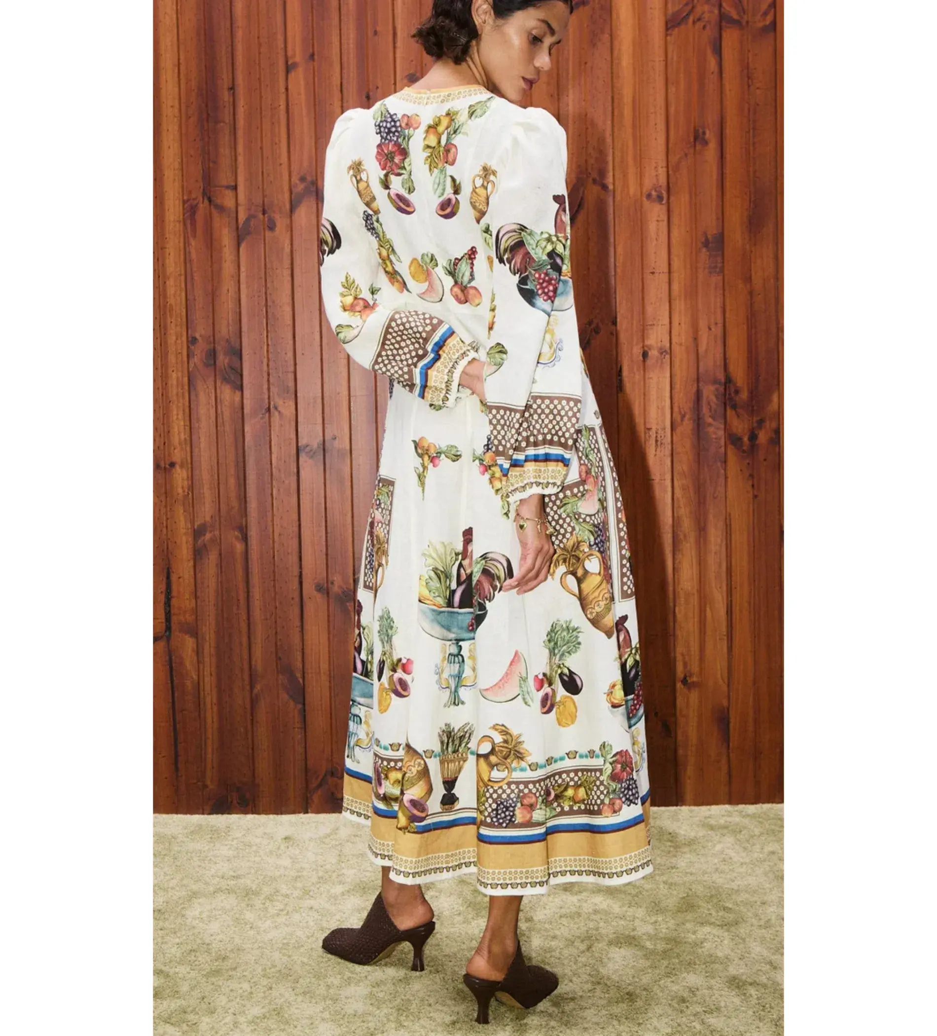 Alemais Mercado Midi Dress in Multicolored Size AU 8 - Image 3