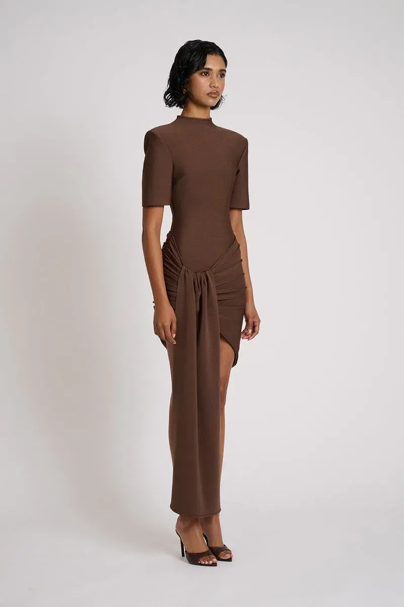 Eliya The Label Eloise Mini Dress Brown Size 6 - Image 4