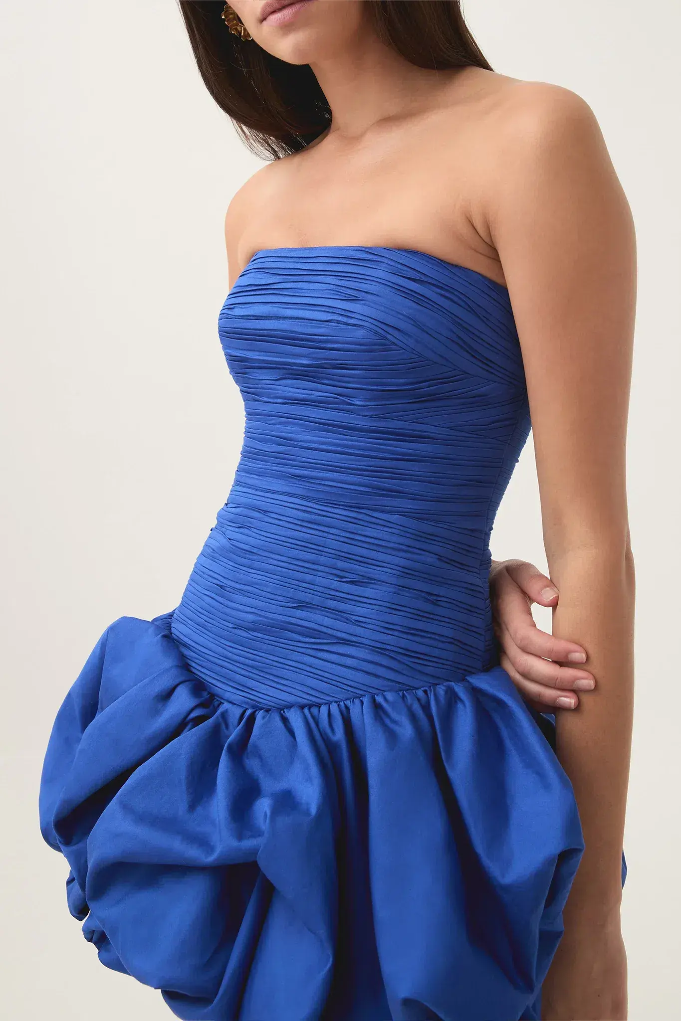Aje Violette Bubble Hem Mini Dress in Blue Size 10 - Image 3