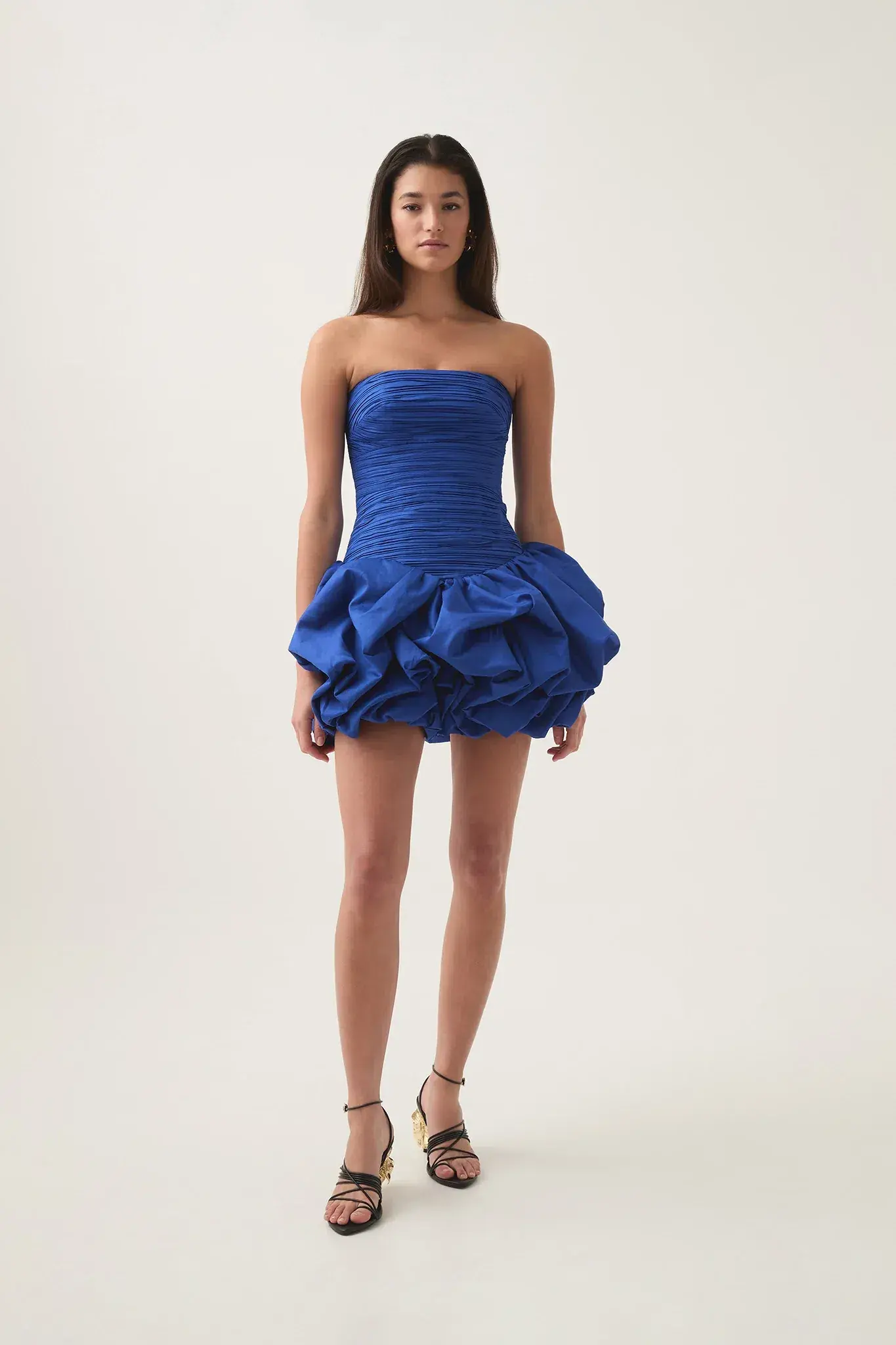 Aje Violette Bubble Hem Mini Dress in Blue Size 10 - Image 1