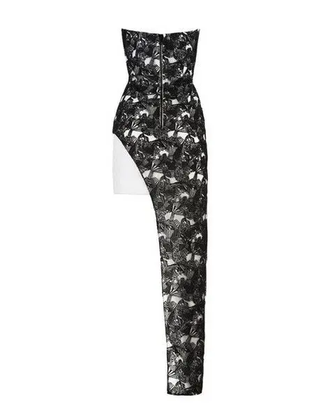 Manning Cartell Juliet Asymmetric Dress Black White Size 10  - Image 2