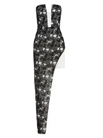Manning Cartell Juliet Asymmetric Dress Black White Size 10  - Image 1