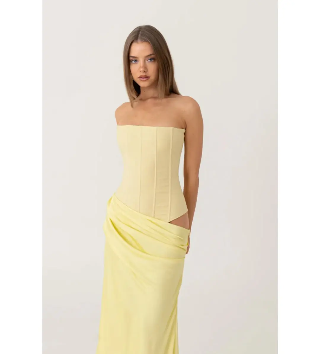 HNTR the label Huxley Gown Lemon Size AU 8 for rent on The Volte - main image