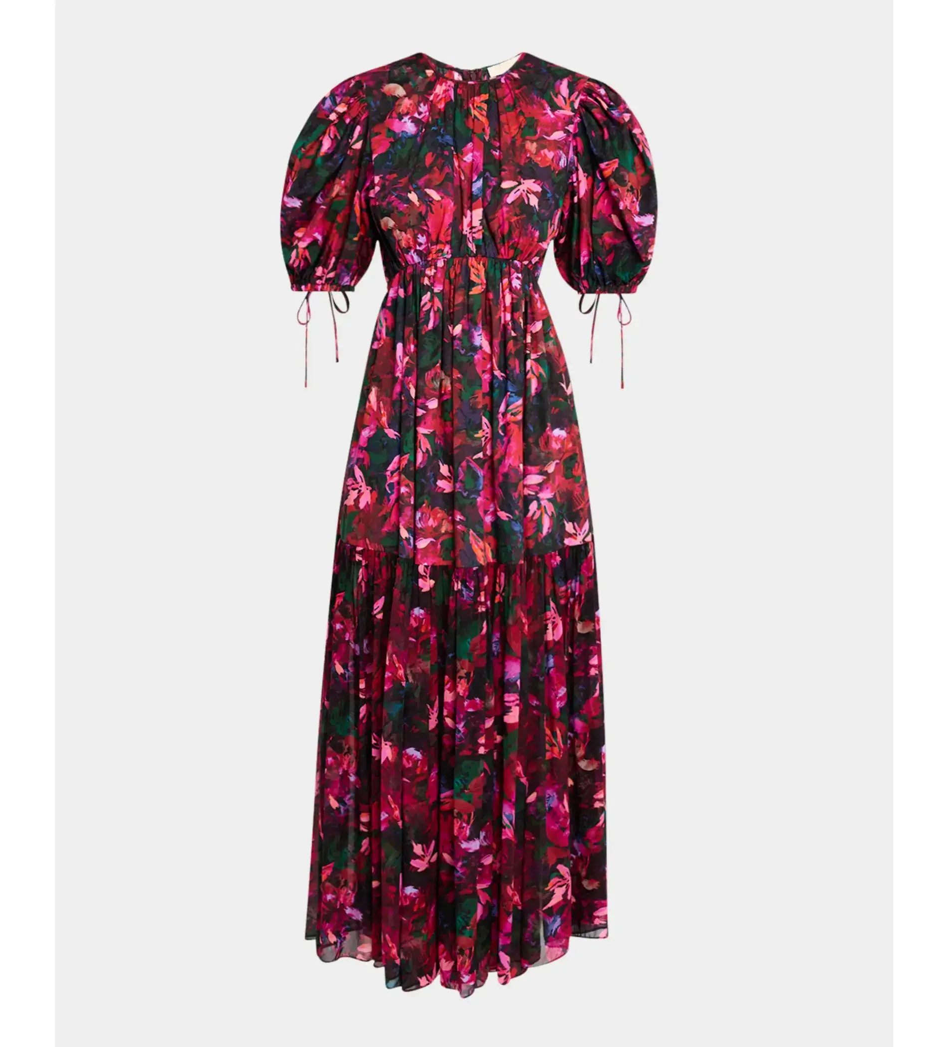 Ulla Johnson Collage Midi Dress Hibiscus Size AU 10 - Image 4