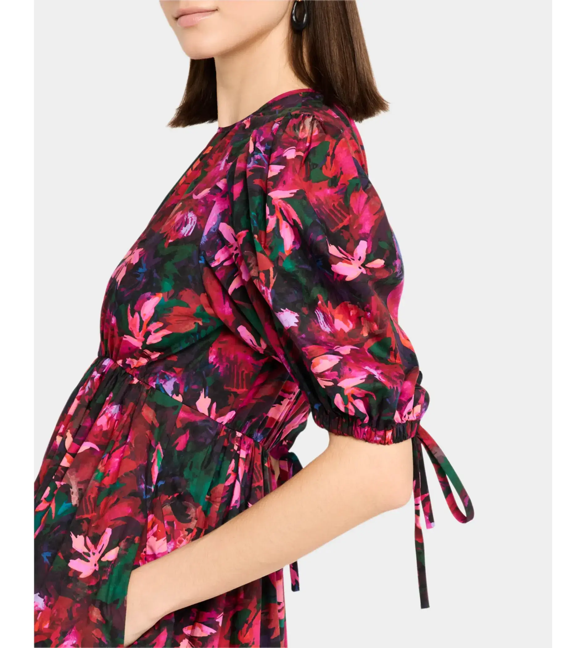 Ulla Johnson Collage Midi Dress Hibiscus Size AU 10 - Image 2