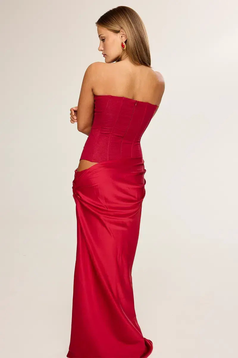 HNTR The Label Huxley Gown Wine Size AU 8 - Image 2
