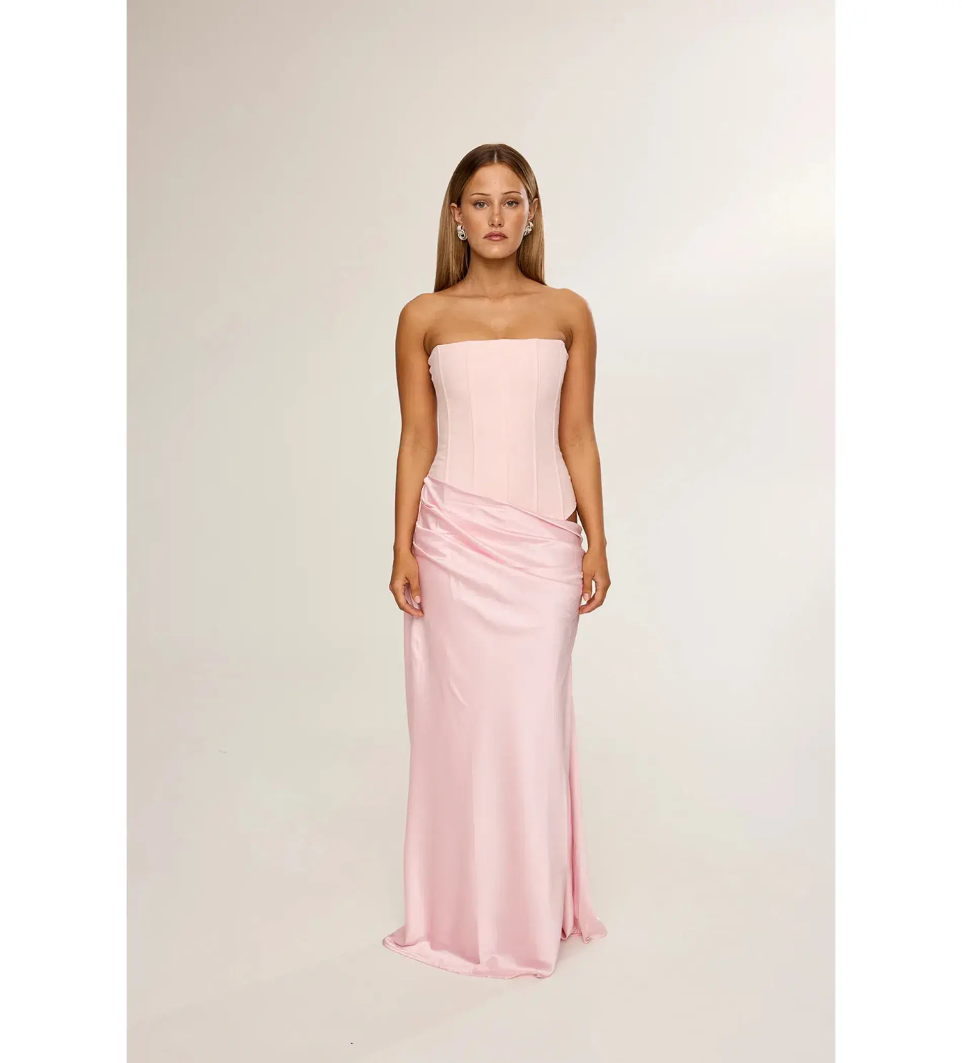 Hntr The Label Huxley Gown Maxi in Baby Pink Size AU 6 - Image 1