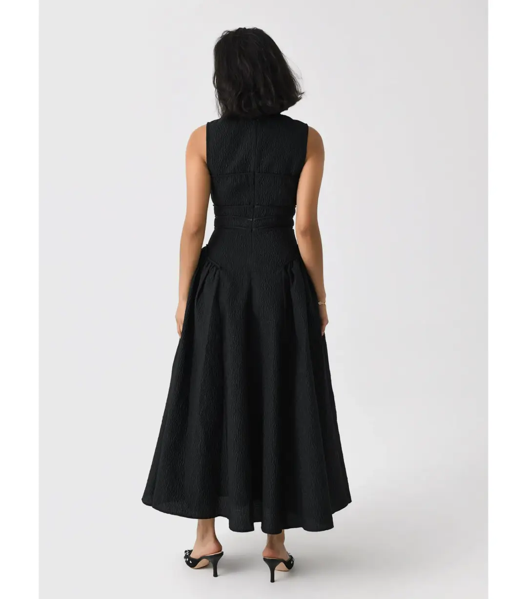 Rachel Gilbert Sophia Midi Dress Black Size AU 10  for rent on The Volte - main image