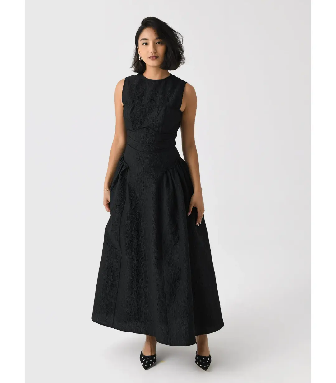 Rachel Gilbert Sophia Midi Dress Black Size AU 10  for rent on The Volte - main image