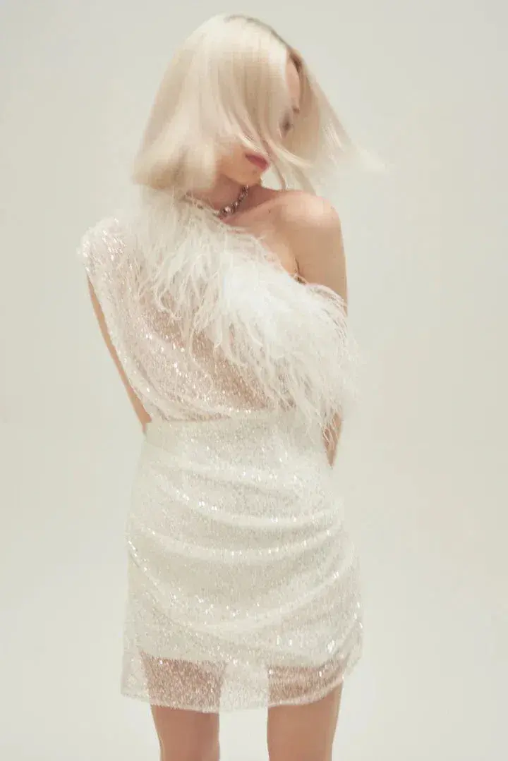 Par Violet End Scene Dress White Size 10/S - Image 2