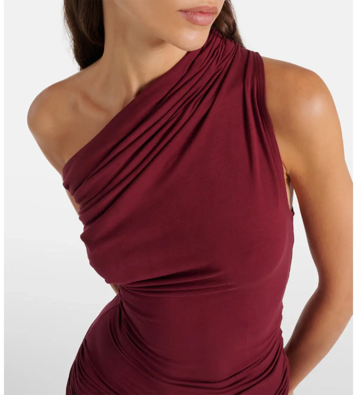 Entire Studios Pillar Ruched Gown in Red Size 6 - Image 3