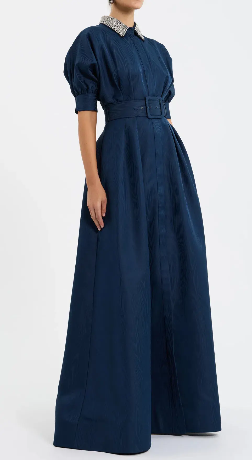 Rebecca Vallance Cielo Diamante Collar Gown Navy Size 14 - Image 1