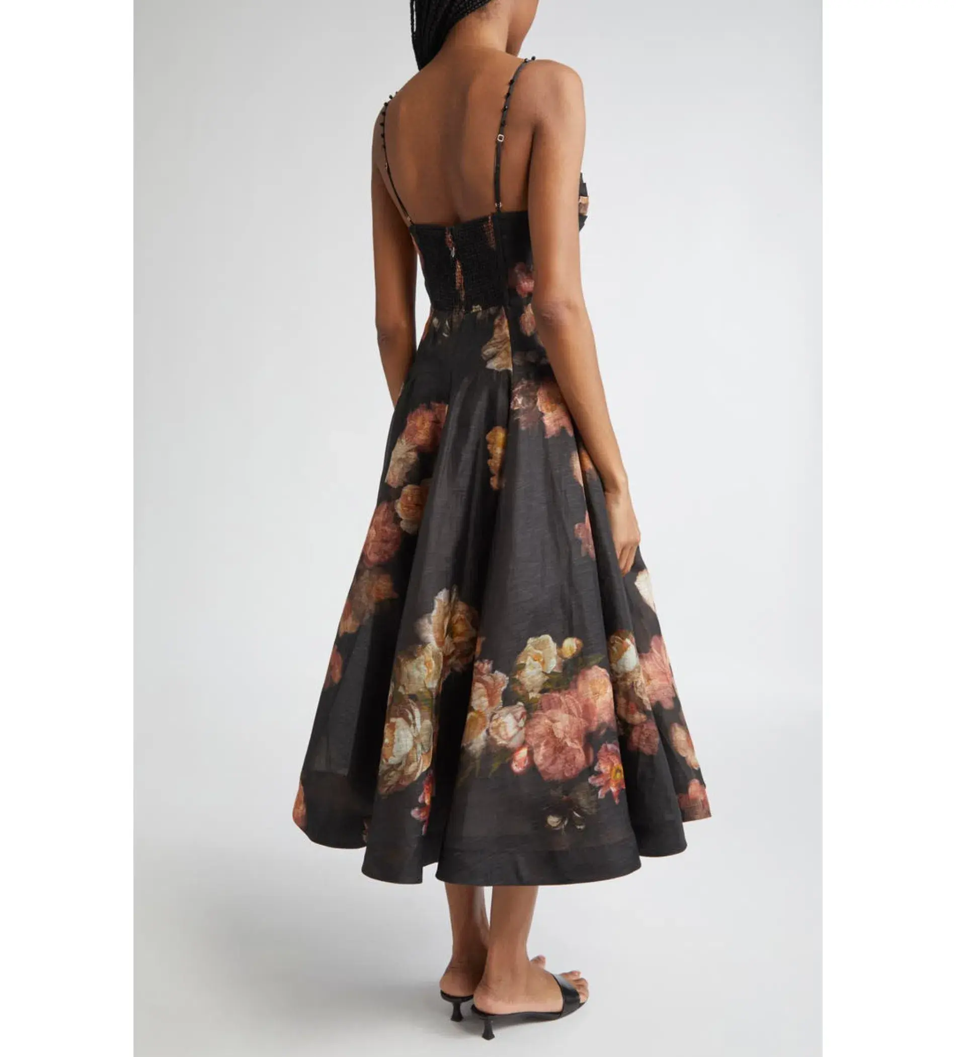 Zimmermann Hypnotic Twist Midi Dress Russet Floral Size OP/ AU 6P - Image 4
