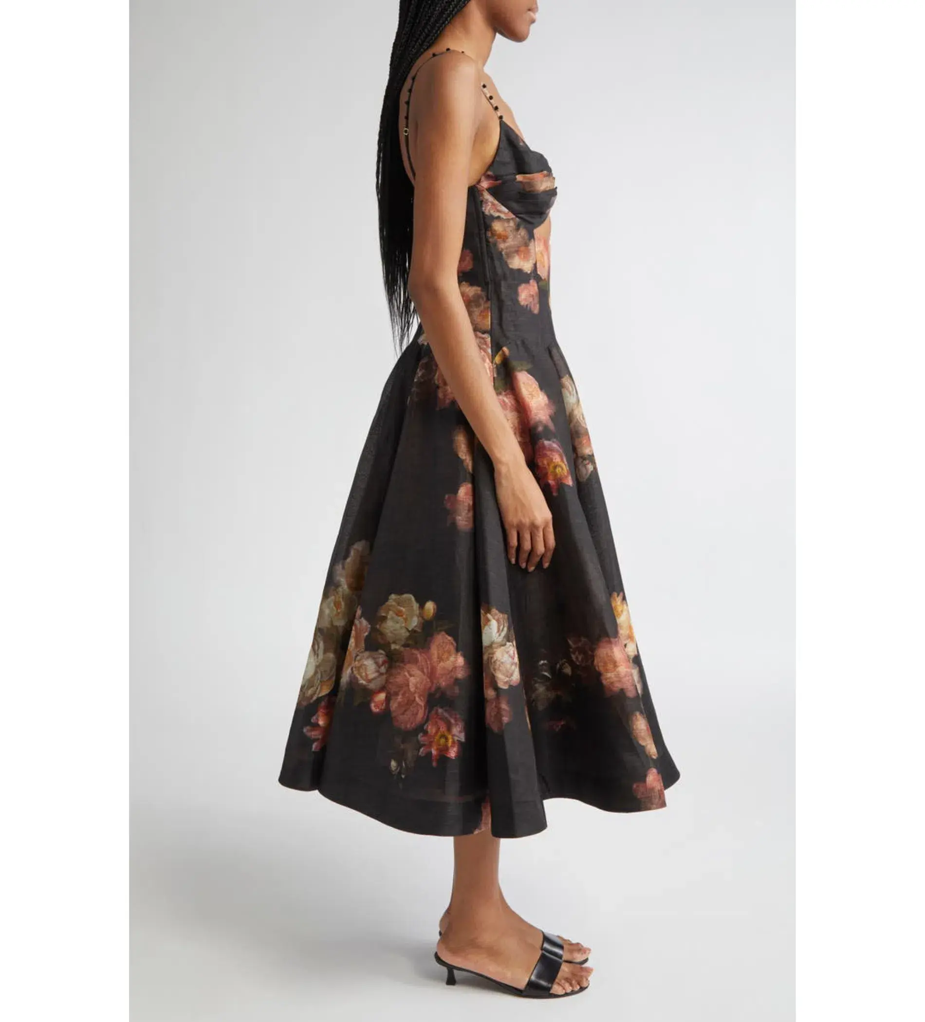 Zimmermann Hypnotic Twist Midi Dress Russet Floral Size OP/ AU 6P - Image 3