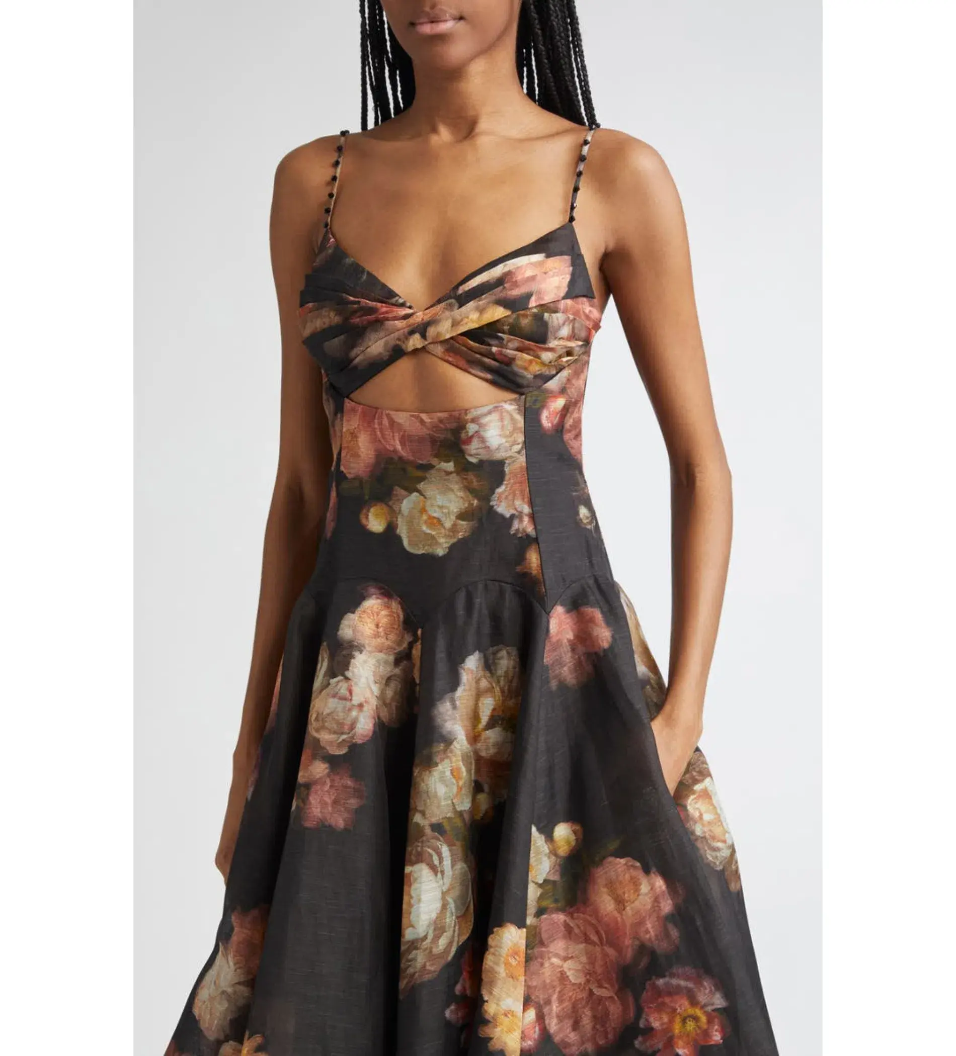 Zimmermann Hypnotic Twist Midi Dress Russet Floral Size OP/ AU 6P - Image 2