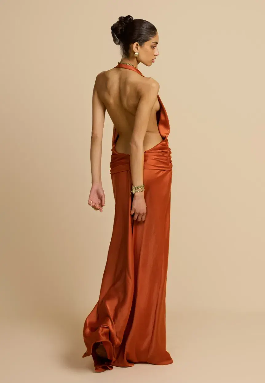 Arcina Ori Francesca Dress Metallic Orange Size M / AU 10 - Image 2