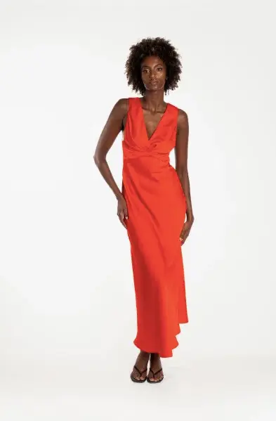 One Fell Swoop Clara MIdi Dress Pimento Size 8 - Image 2