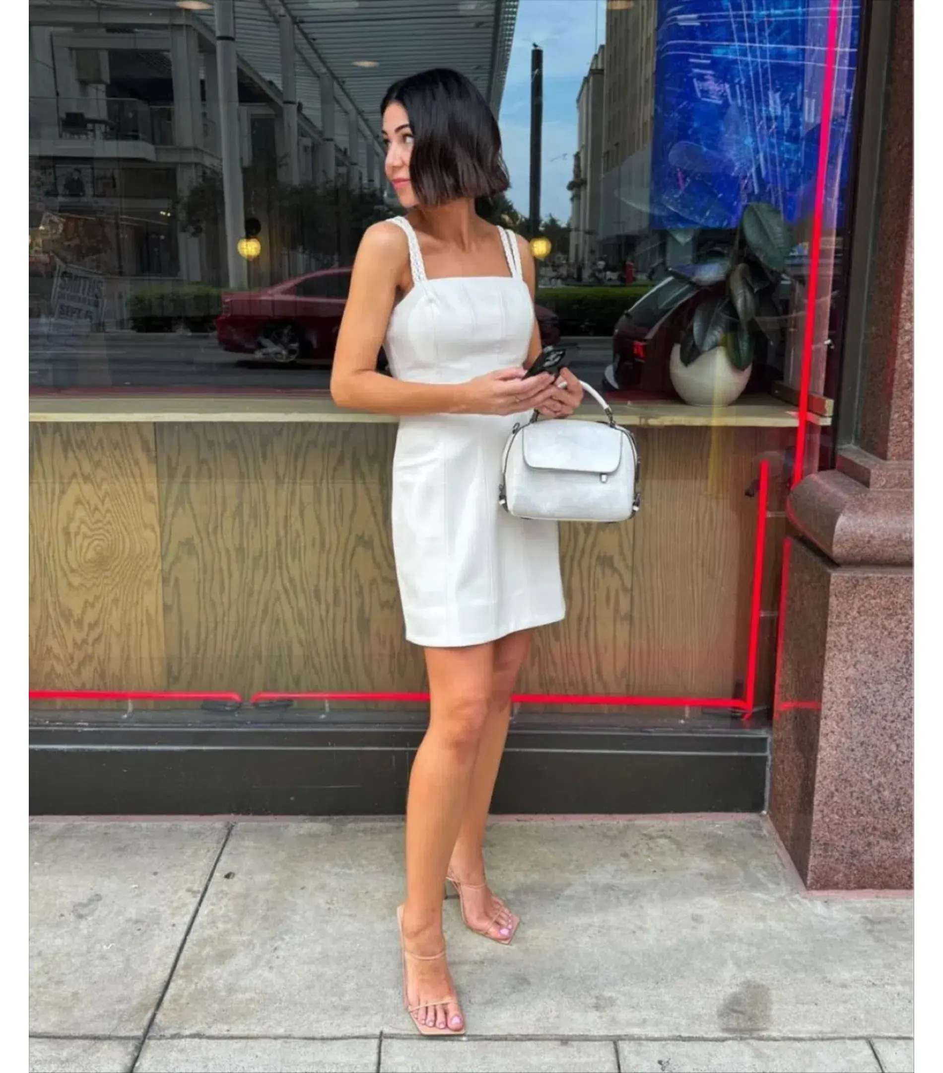 Aje Osa Braided Mini Dress White Size AU 10 - Image 4
