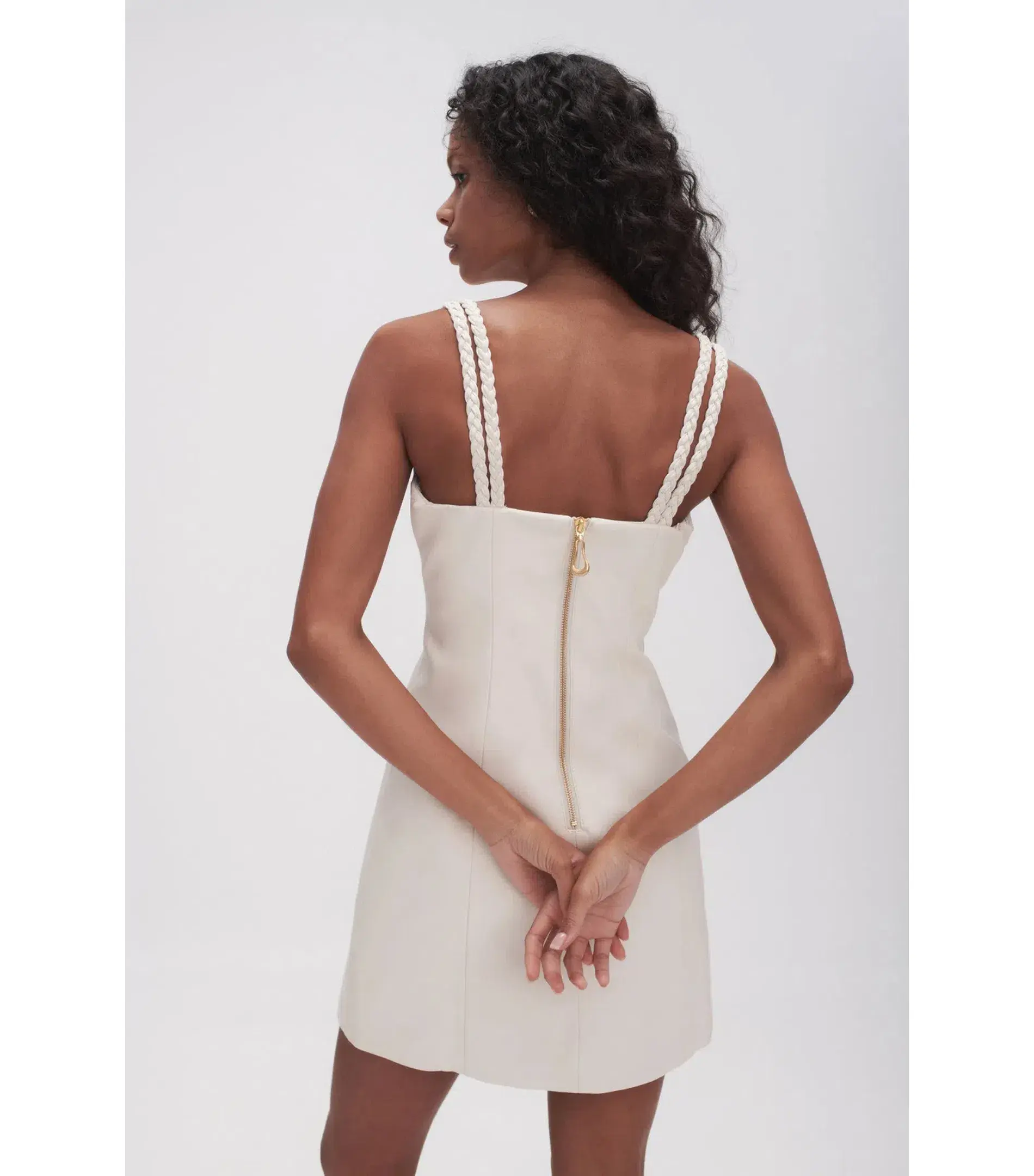 Aje Osa Braided Mini Dress White Size AU 10 - Image 3
