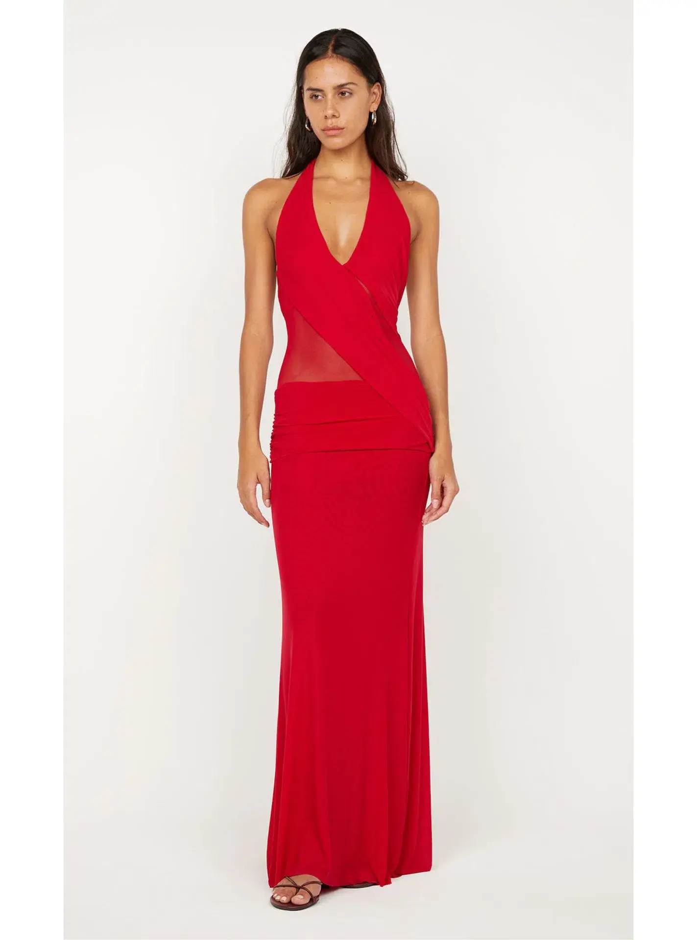Bec & Bridge Deija Halter Maxi Dress in Strawberry Red Size 6 - Image 1