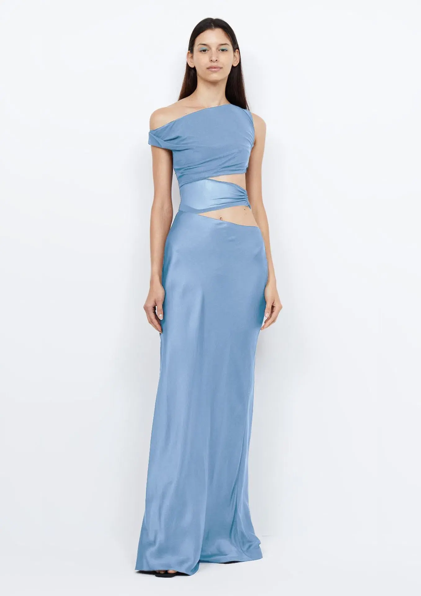 Bec & Bridge Whorl Asym Maxi Dress in Blue Size 16 - Image 1