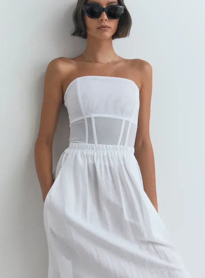 Viktoria Woods Rome Bustier White Size 1/aU 8  for rent on The Volte - main image