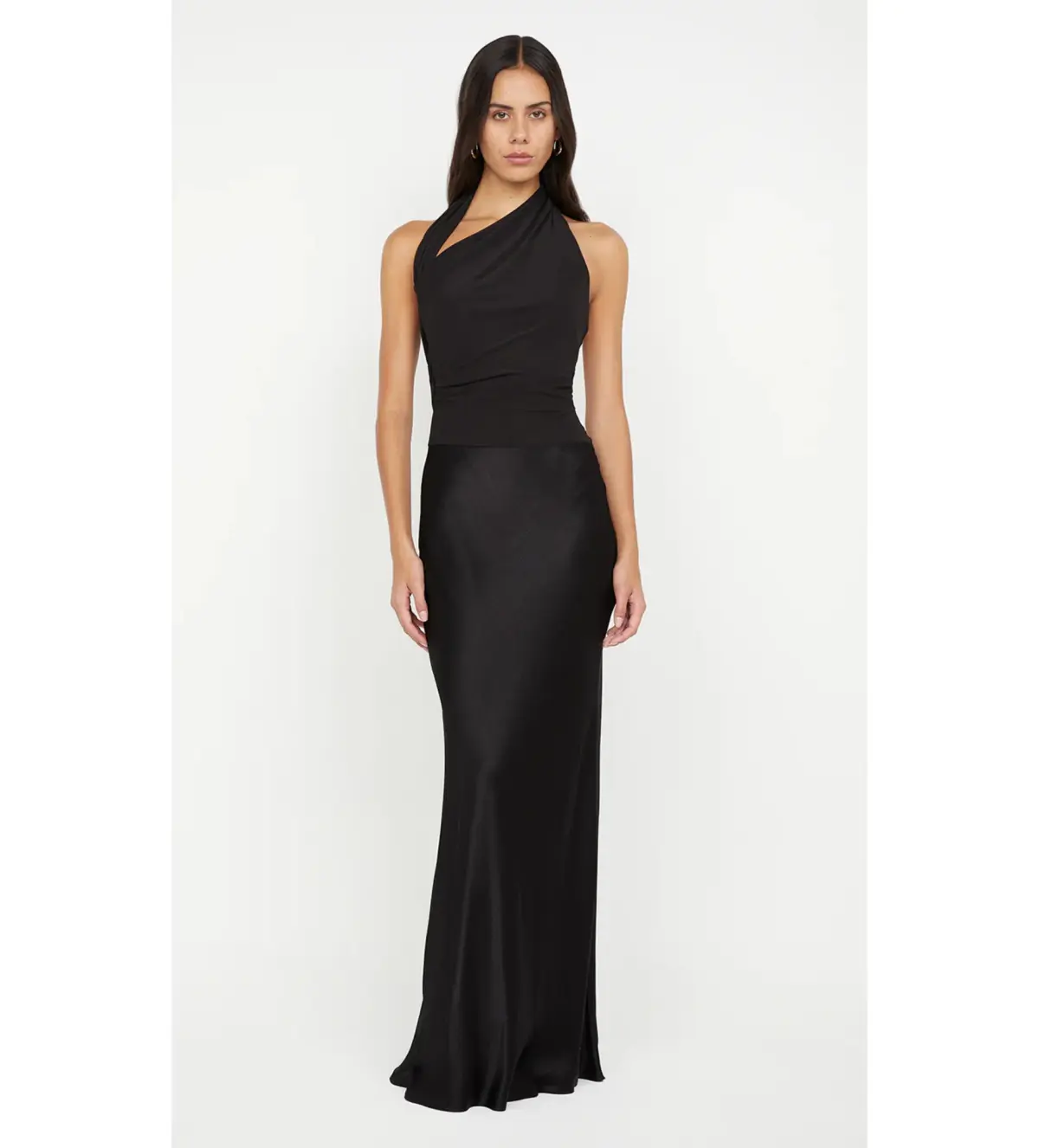 Bec and Bridge Ida Halter Asymmetrical Maxi in Black Size S/AU 8 - Image 1
