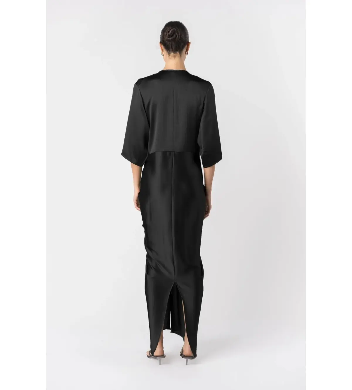 One Fell Swoop Alex Kimono Maxi Dress Obsidian Size AU 10 - Image 3