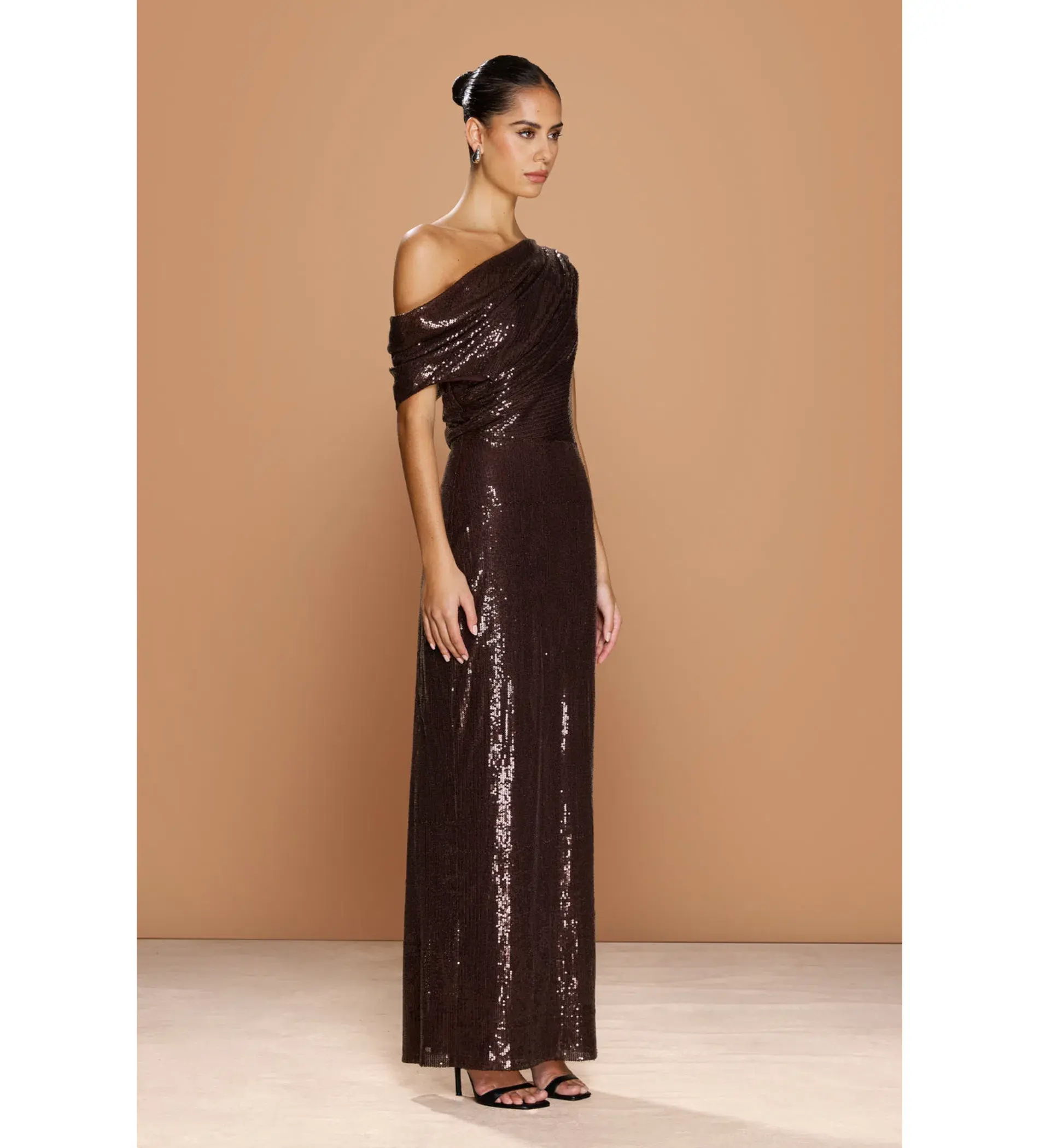 Sonya Moda Layan Gown Chocolate Brown Size 10 - Image 2