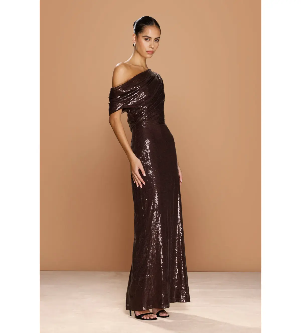 Sonya Moda Layan Gown Chocolate Brown Size 10 - Image 1