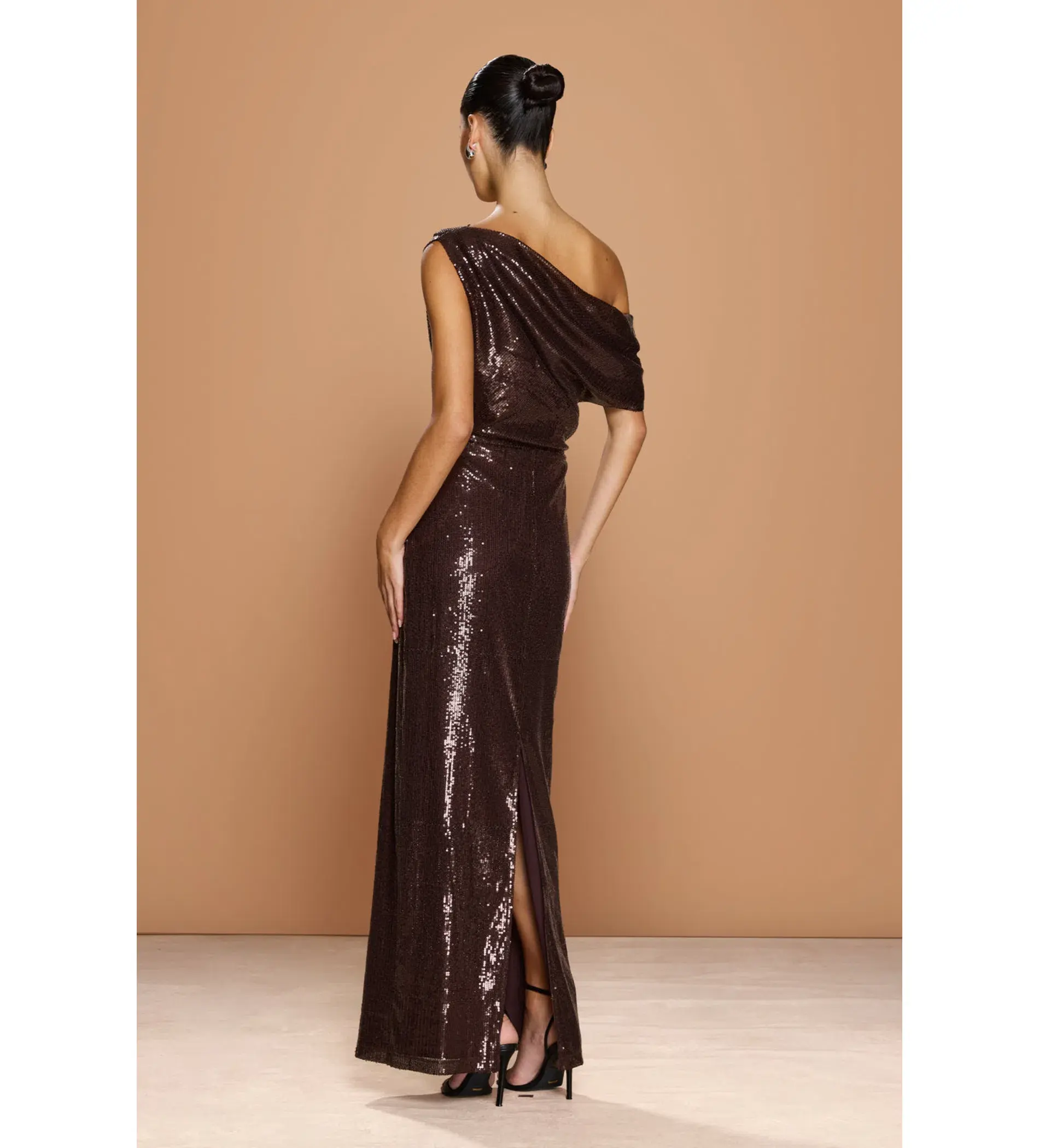 Sonya Moda Layan Gown Chocolate Brown Size 10 - Image 3