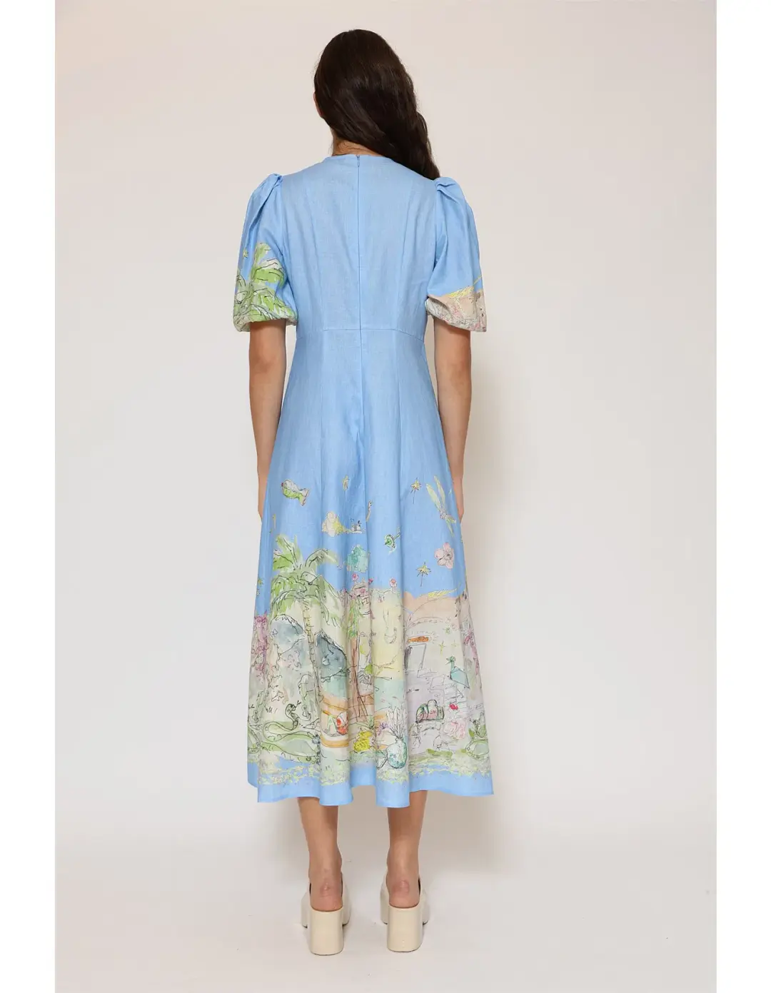 Alemias Anouk Midi Dress Multi Size 8 for rent on The Volte - main image