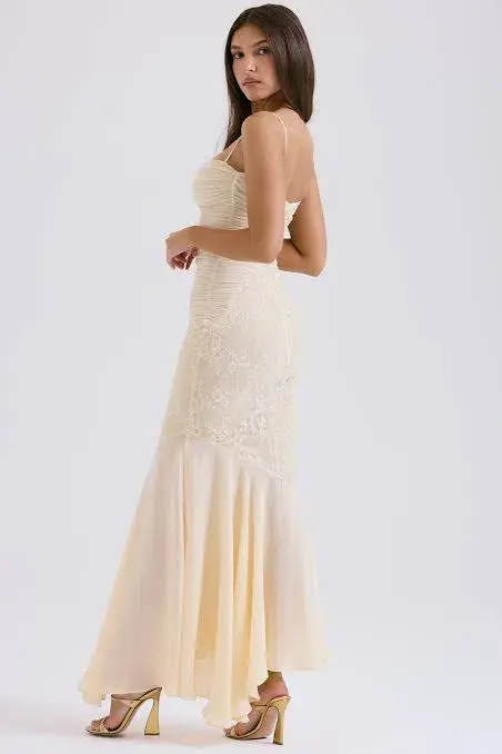 House of CB Felicia Maxi Dress Cream Size XS / AU 6 - Image 2