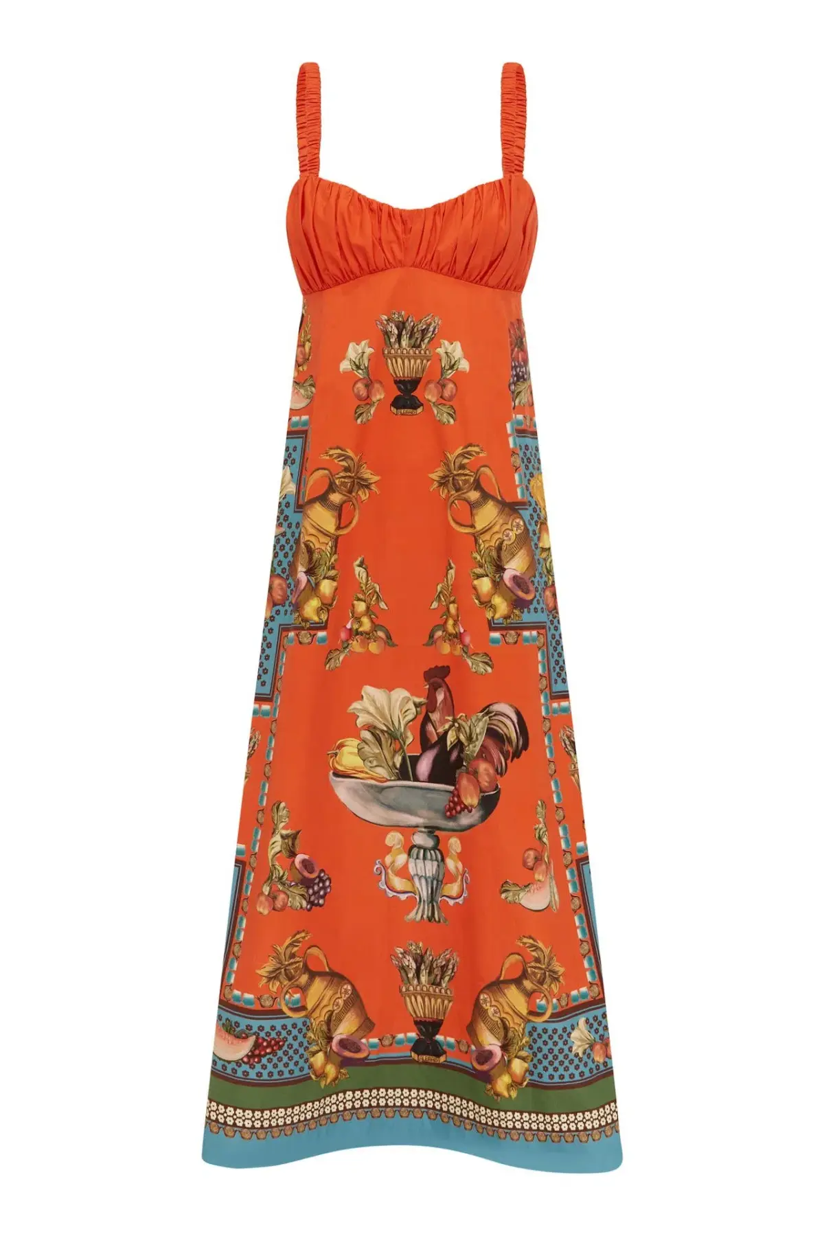 Alemais Rocco Midi Dress Orange Multi Size 8 - Image 4