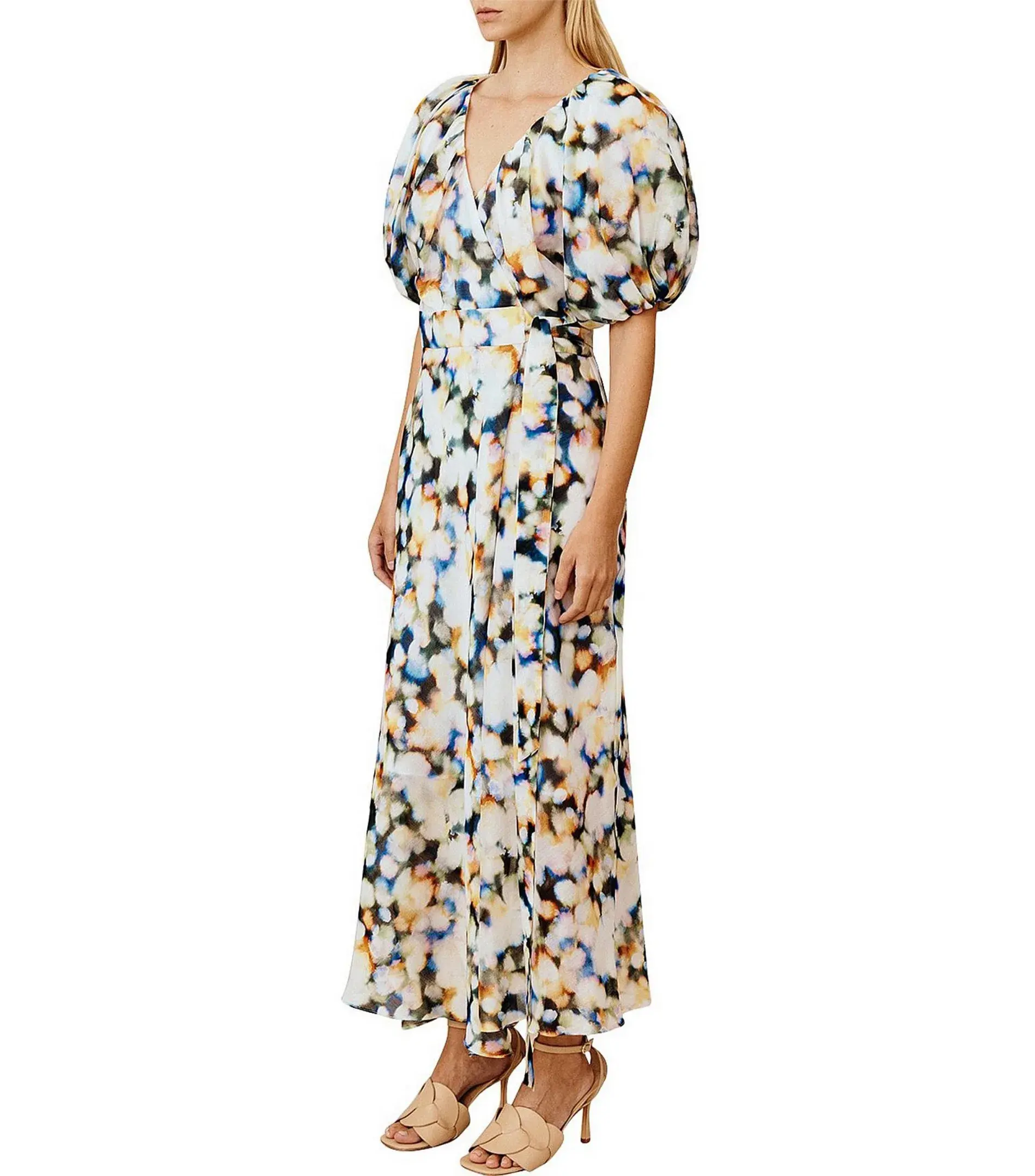 Ginger & Smart Lumiere Wrap Maxi Dress Multi Size 8 - Image 2