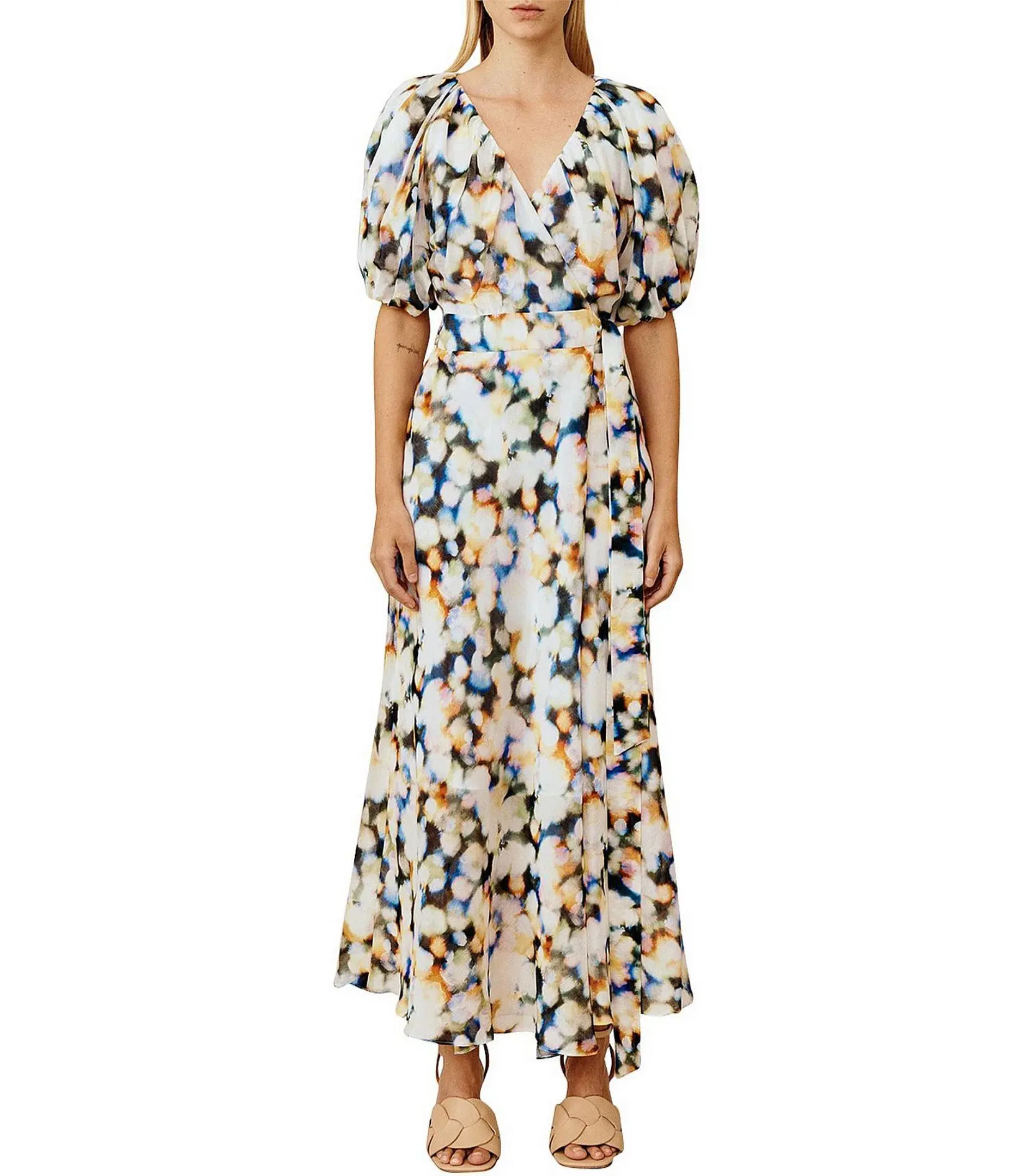 Ginger & Smart Lumiere Wrap Maxi Dress Multi Size 8 - Image 1