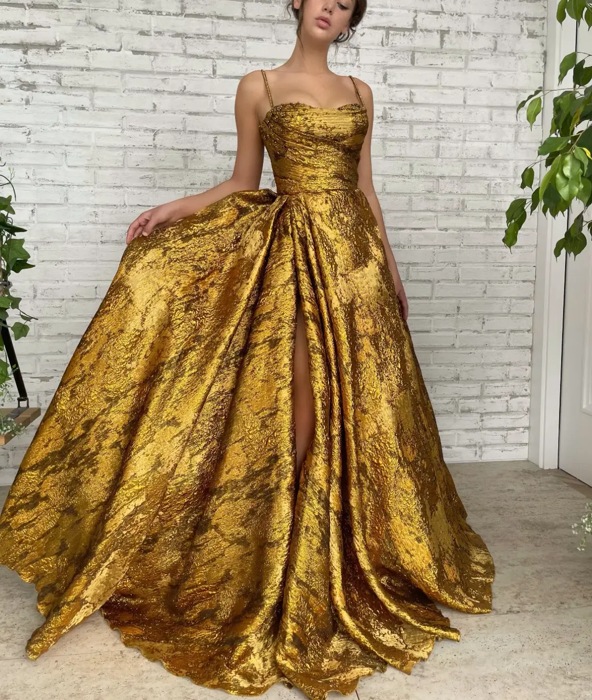 Teuta Matoshi Autumn Leaves Gown - Image 3