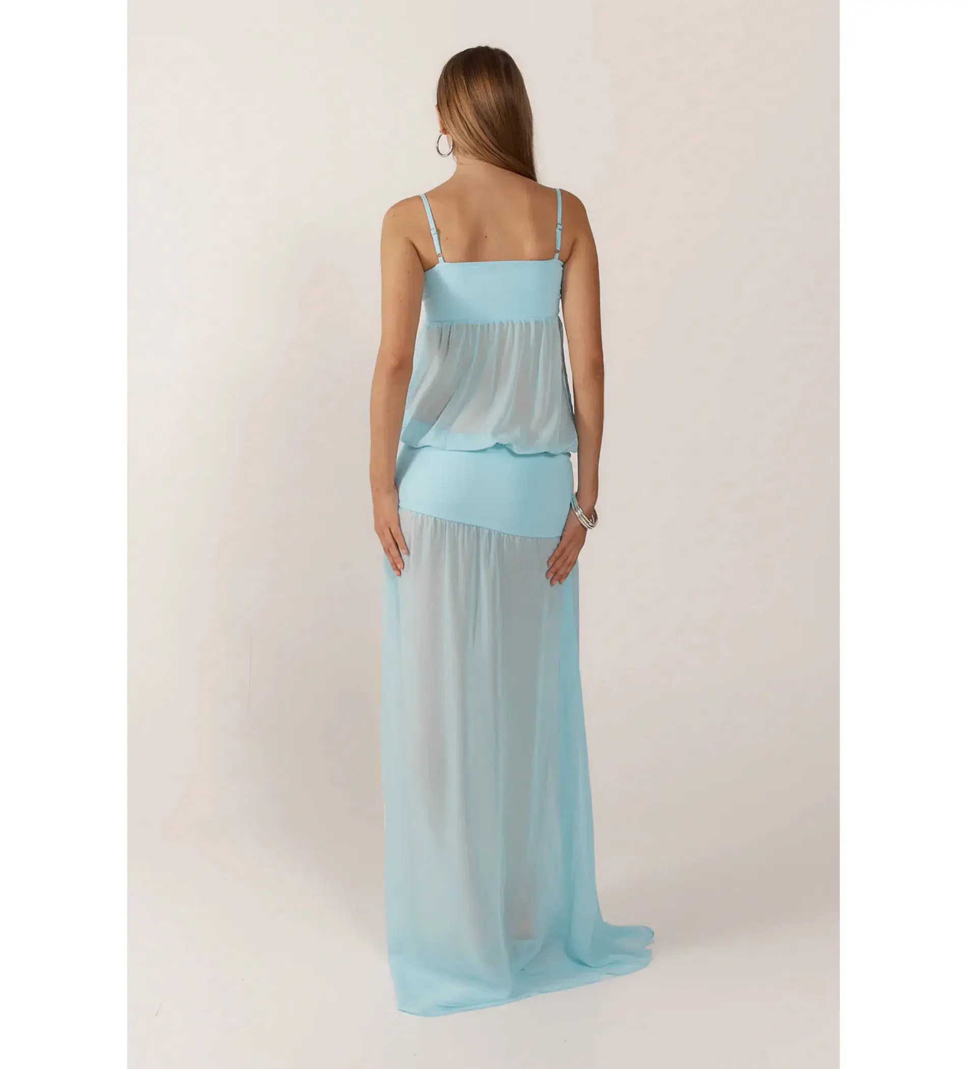 Ance Gria Romeo Gown Aqua Size 8 - Image 6