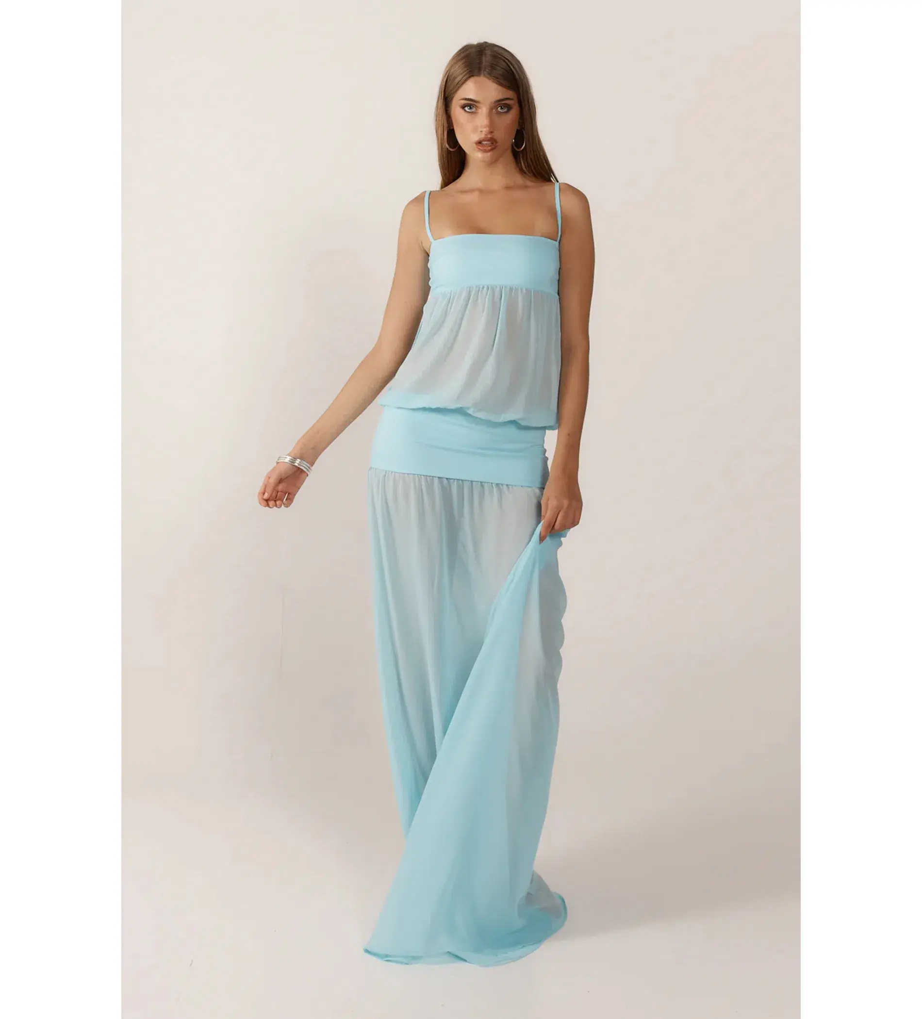 Ance Gria Romeo Gown Aqua Size 8 - Image 3