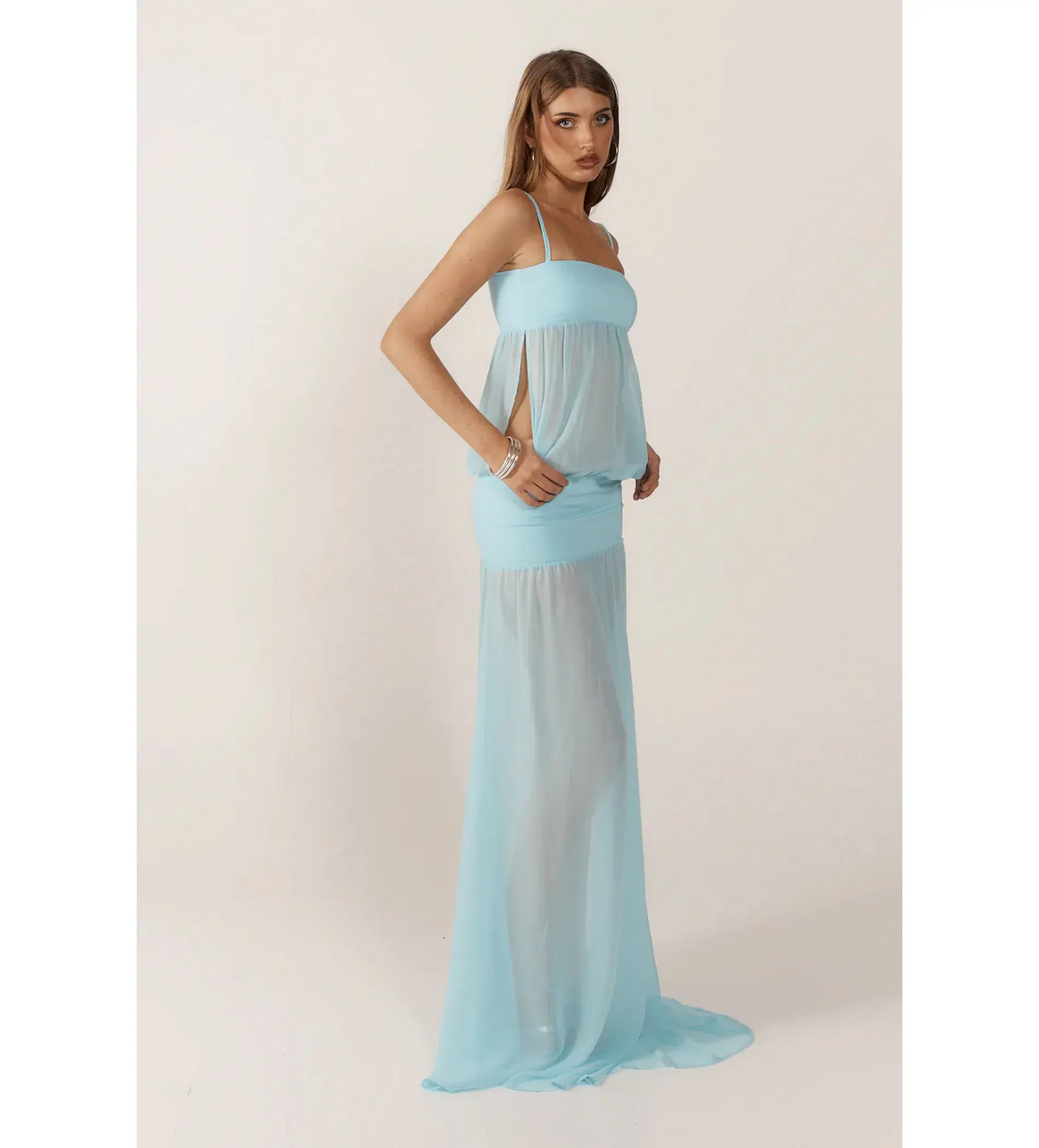 Ance Gria Romeo Gown Aqua Size 8 - Image 4