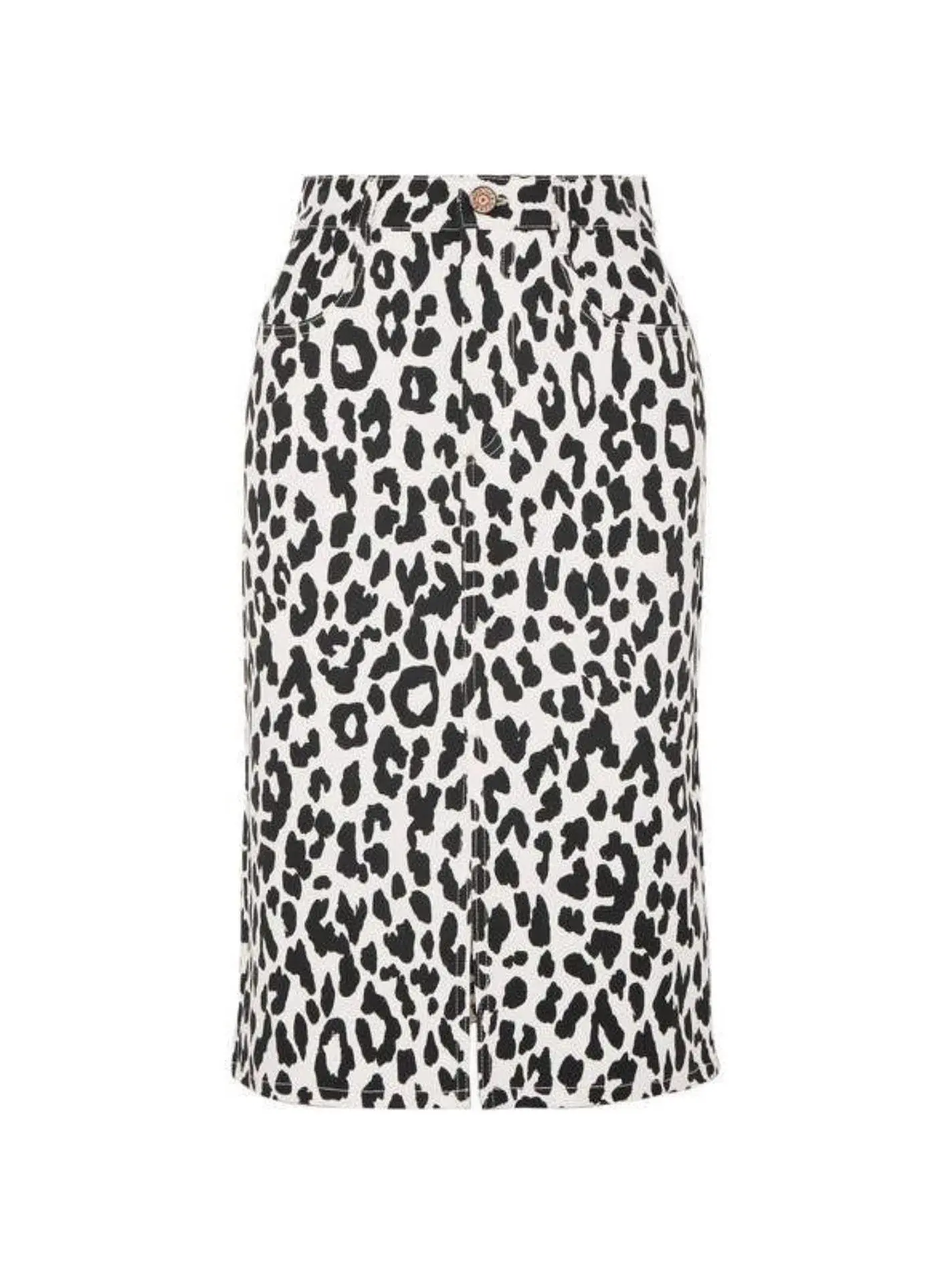 See By Chloe Denim Midi Skirt Animal Print Size 36 / AU 8 - Image 2