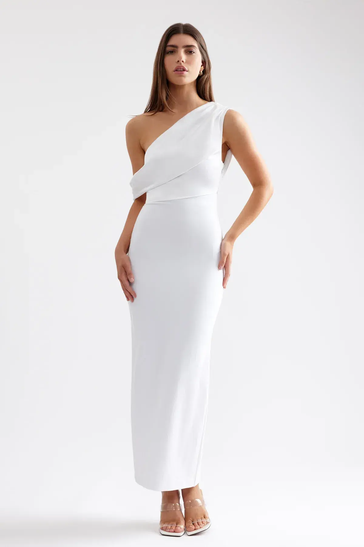 Lexi Rita Dress Midi White Size AU 6 - Image 1