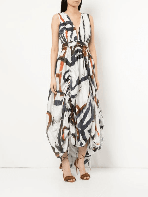 Aje Awelye Belize Maxi Dress Print Size 14 - Image 3