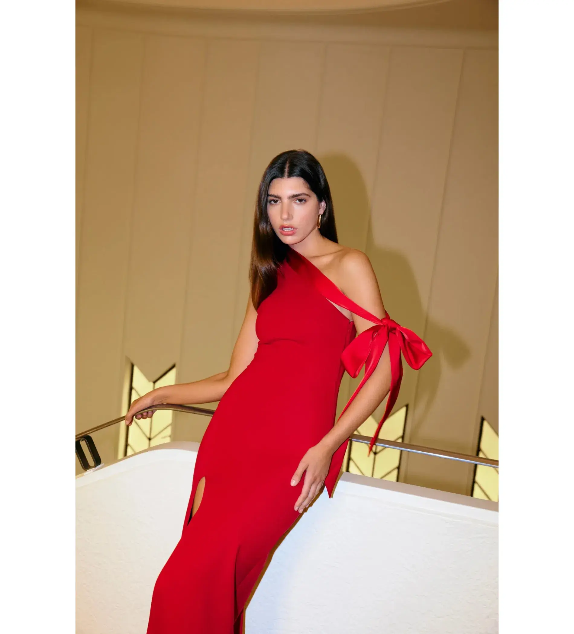 Lexi Sidney Maxi Dress Deep Red Size AU 8 - Image 3