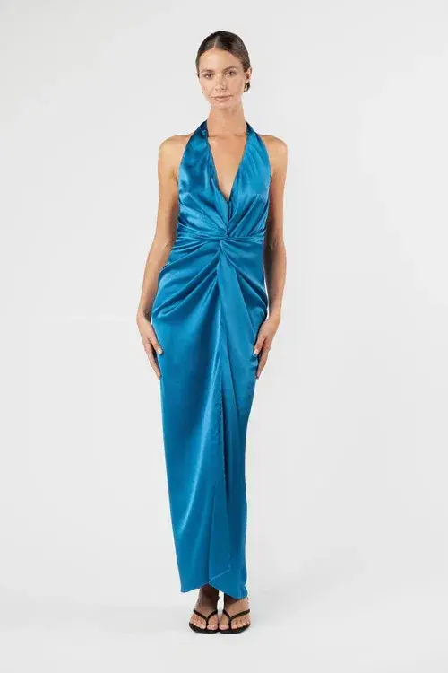 One Fell Swoop Talia Dress Maxi Blue Size AU 6 - Image 1