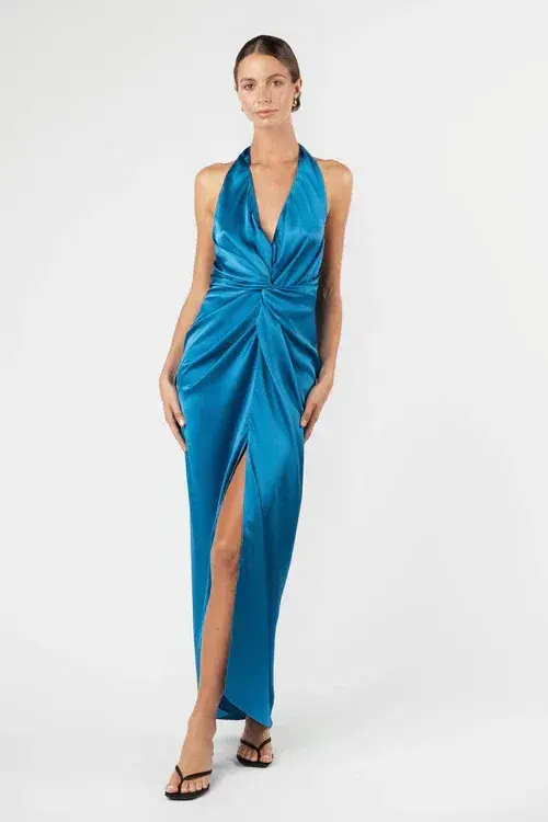 One Fell Swoop Talia Dress Maxi Blue Size AU 6 - Image 2