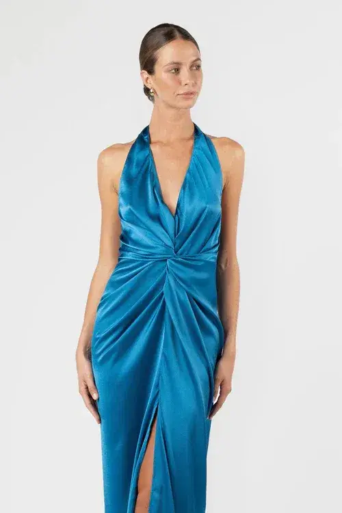 One Fell Swoop Talia Dress Maxi Blue Size AU 10 - Image 3