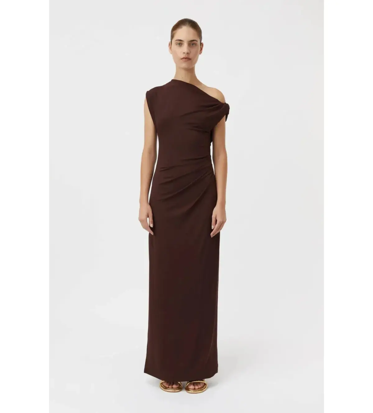 Camilla and Marc Annalise Maxi Dress Chocolate Brown Size AU 12 - Image 1