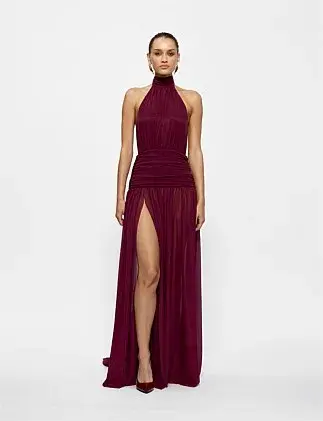 Effie Kats Verity Gown Burgandy One Size