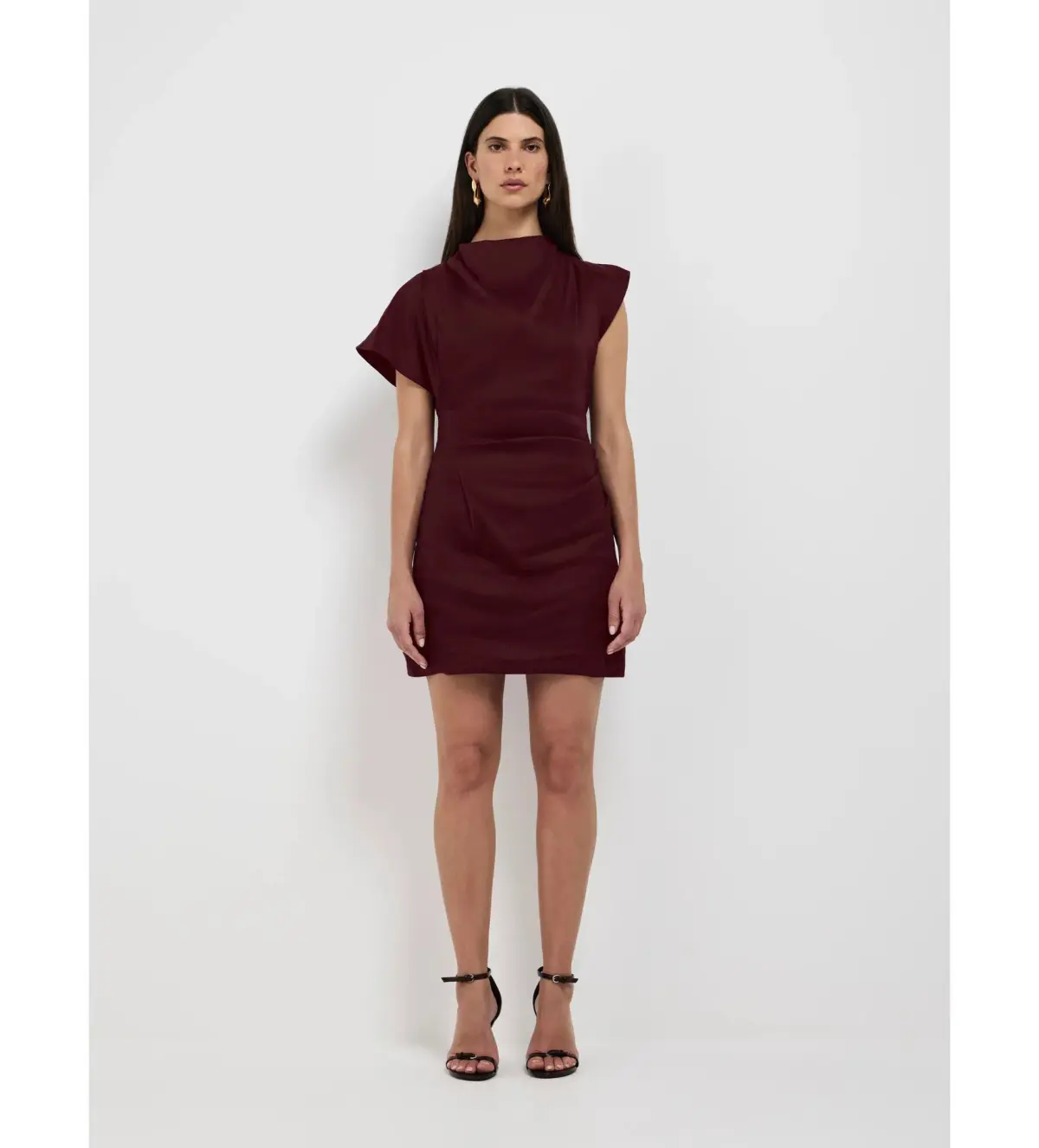 Sheike Paris Nights Mini Dress Burgundy Size AU 18 - Image 1